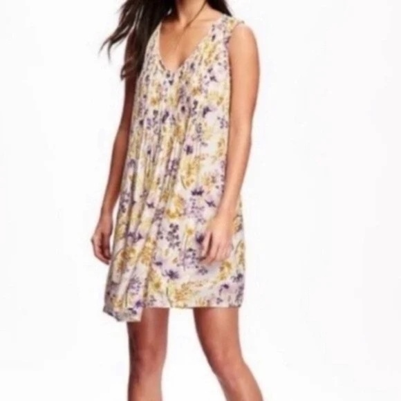 Old Navy Pleated Floral Tank Dress XS - Picture 2 of 7